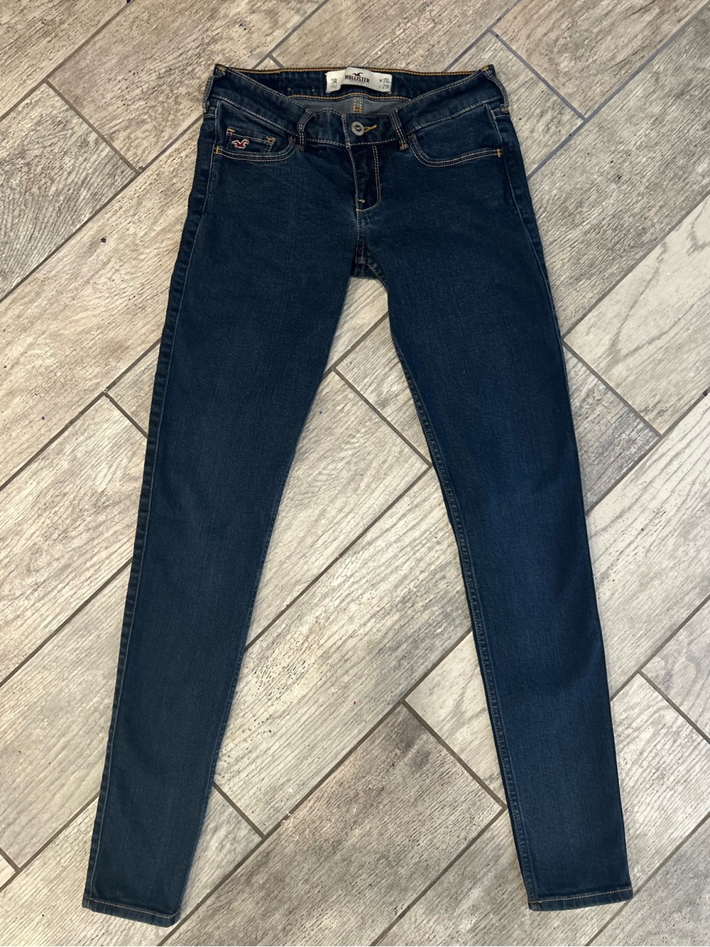 Hollister Y2K Low Rise Skinny Jeans Women’s Size 3R W26 L29 Dark Wash